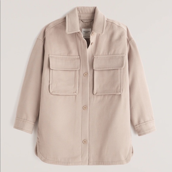 Abercrombie Oversized Cozy Shirt Jacket - Picture 2 of 5